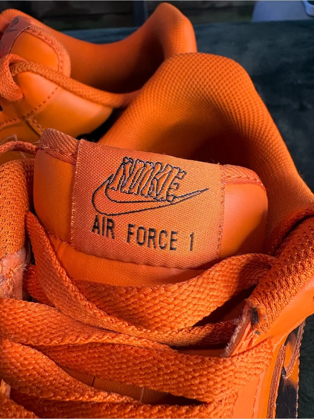 Nike Air Force 1 Low Orange Skeleton Halloween 2020 CU8067-800 Men’s Size 11.5